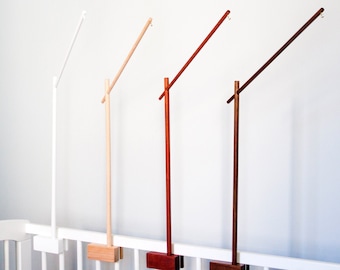 Eco Beech Wood Baby Mobile Hanger: Crib Wooden Mobile Arm, Nursery Decor
