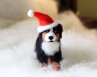 Felt Dog Christmas Ornament - Custom Pet Portrait, Personalized Dog Ornament, Dog Christmas Gift