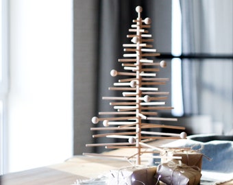 Wooden Christmas Tree For Christmas Decoration and Home Decor | The Best Christmas Modern Scandinavian Minimalist Wooden Christmas Tree