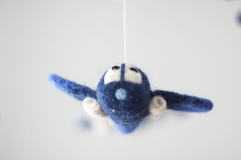 Baby Mobile Needle Felted Airplane Mobile Nursery Decor Etsy