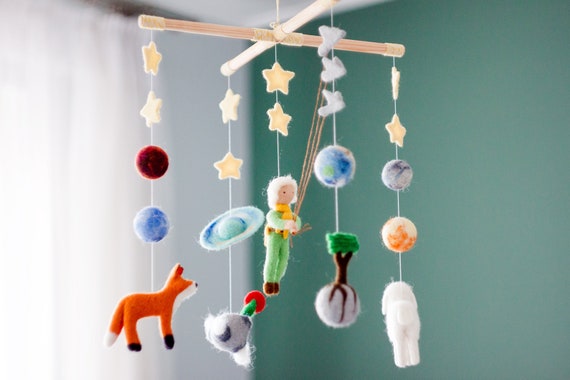 Little Prince Baby Mobile Natural Nursery Decorbaby Etsy Uk