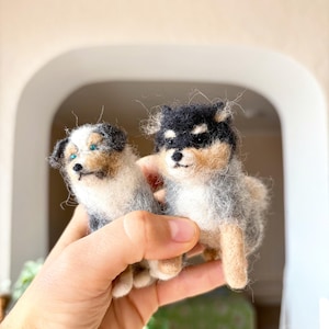 Custom Needle Felted Dog Ornament - Pet Memorial Ornament Gift, Pet Replica image 9