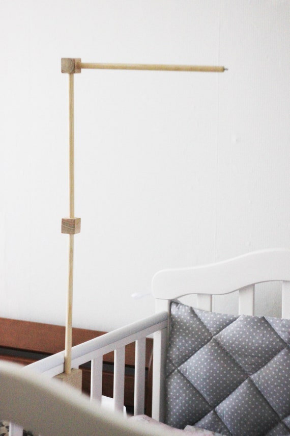 Baby Mobile Hanger Crib Wooden Arm Holder