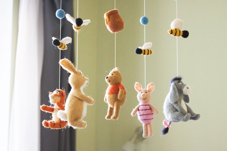 Winnie the Pooh Baby Mobile Nursery MobileBaby ShowerNeedle Etsy