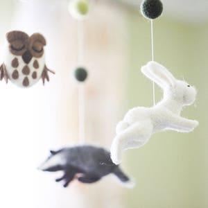 Baby Mobile Woodland Mobile Bebe Owl Baby Mobile Animals Crib Mobile Cot Mobile Baby Woodland Nursery Decor Baby Shower Gift image 4