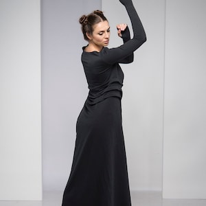 Long Hooded Knit Dress With Thumb Holes, Maxi Winter Dress - Etsy