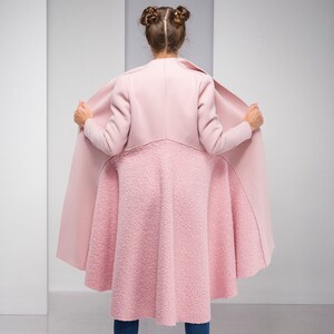 plus size pink wool coat