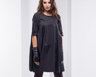 Black Tunic Dress Womens Tunic Sleeveless Dress | Etsy