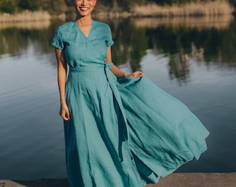 green blue dress women Blue Floral Print Midi Dress | Women's Clothing