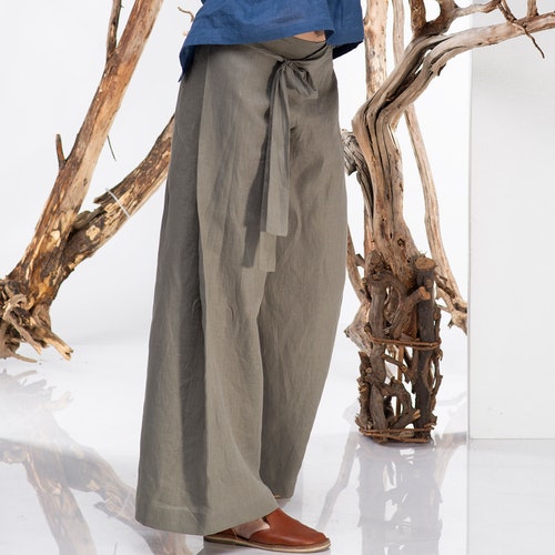 Linen Maxi Pants Wide Leg Pants Linen Pants for Women - Etsy