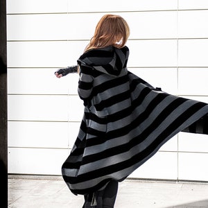 Hooded Cardigan, Plus Size Clothing, Winter Cardigan Coat, Long Hooded Cape, Wool Sweater Cape Coat, Oversized Cardigan,Kimono Knit Cardigan