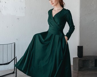 sachin and babi light blue dress Dark Green Sheer Neck Mother of The Bride Emerald Green Prom Dress with Beaded Lace Bow Belt main image 1