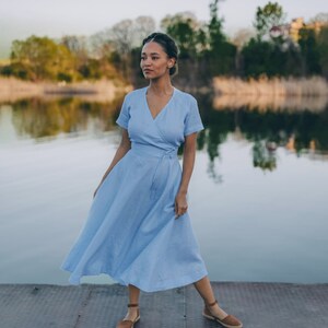 Light blue summer dress plus size on sale