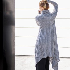 Wool Cardigan with Shawl Collar, Cozy Wrap Cardigan, Knitted Wool Cardigan, Chunky Cardigan Coat, Winter Sweater Coat, Plus Size Cardigan