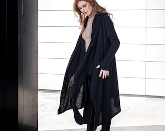 Ready to Ship Hooded Cardigan For Women, Knitted Winter Hoodie, Fall Clothing Women