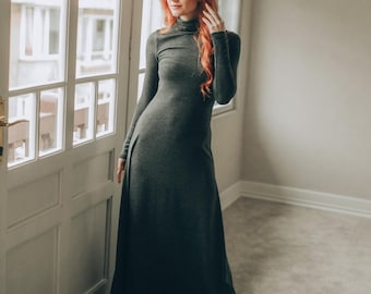 slim fit dress slacks Flare Sleeve Maxi Dress