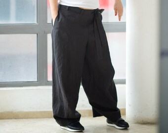 Harem Pants Black Trousers Baggy Pants Japanese Clothing | Etsy