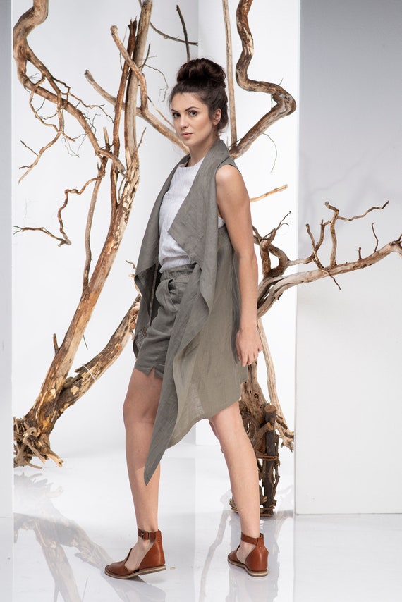 Women Vest Linen Vest Boho Vest Plus 