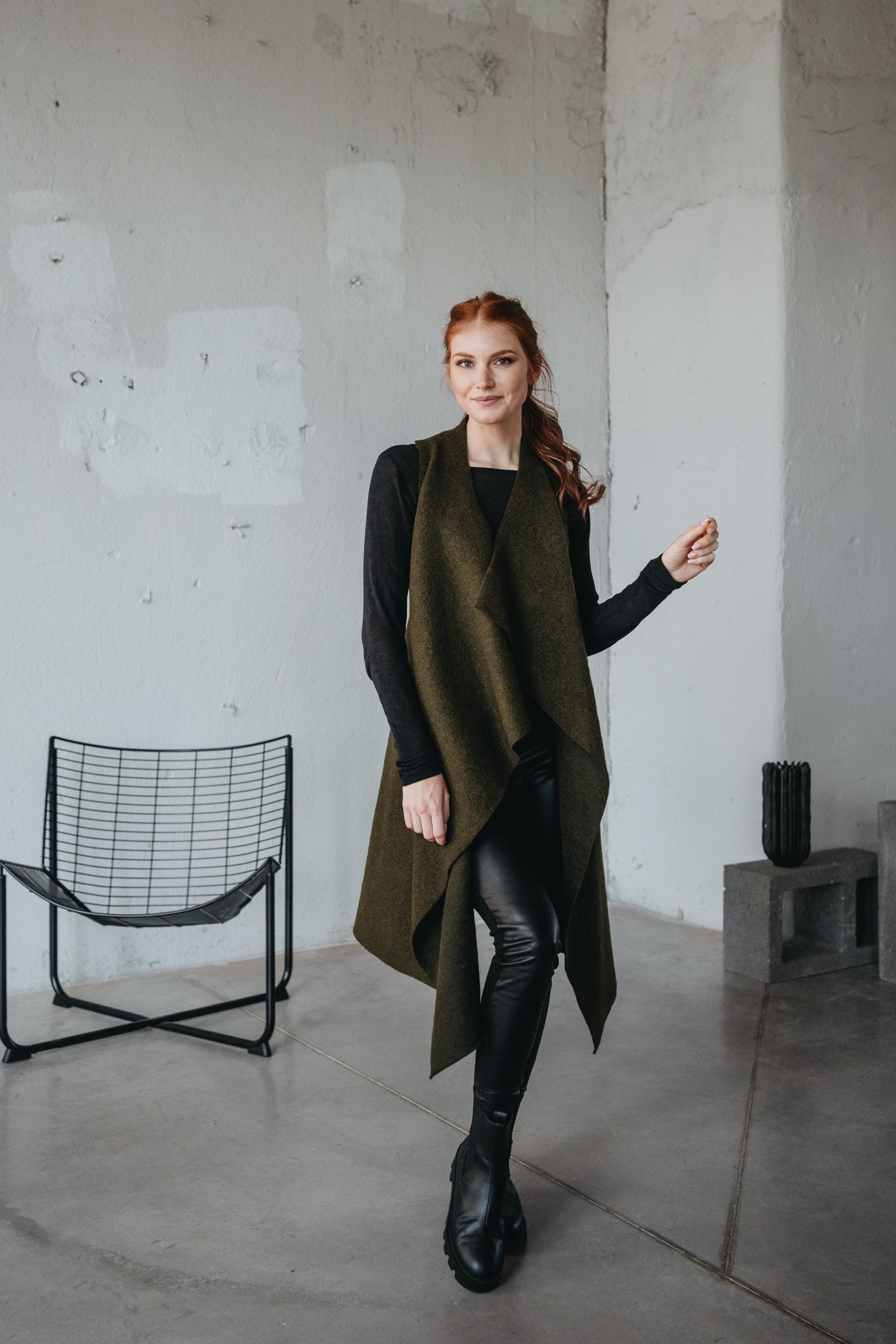 LAWN COLLAR LONG VEST – THE SHOP YOHJI YAMAMOTO