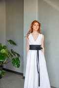Linen Obi Belt: Wide Boho Wrap Dress Belt product logo