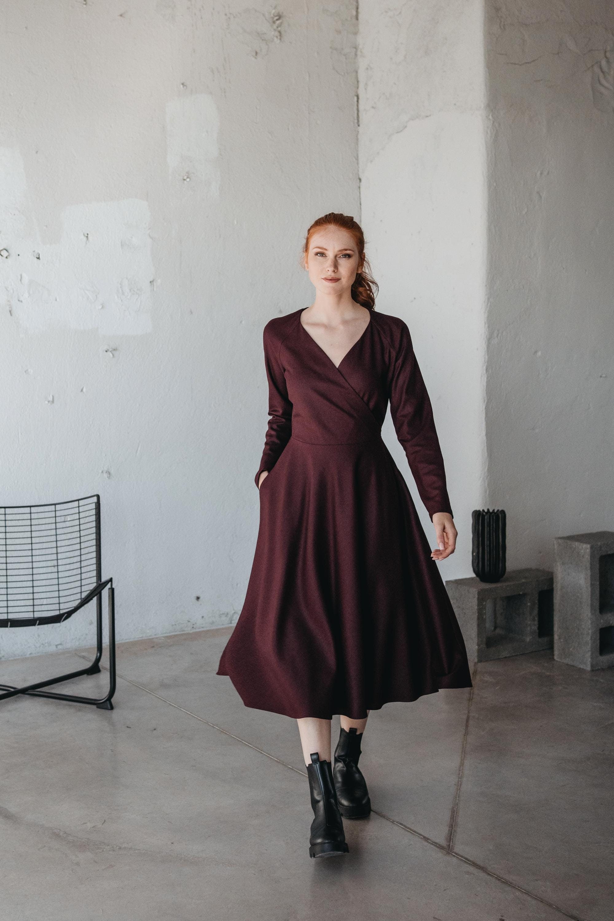 knee length dresses for ladies Maeve Midi Dress  Marine Layer