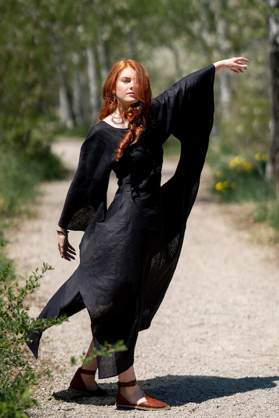 black linen dress nz Montserrat Dress