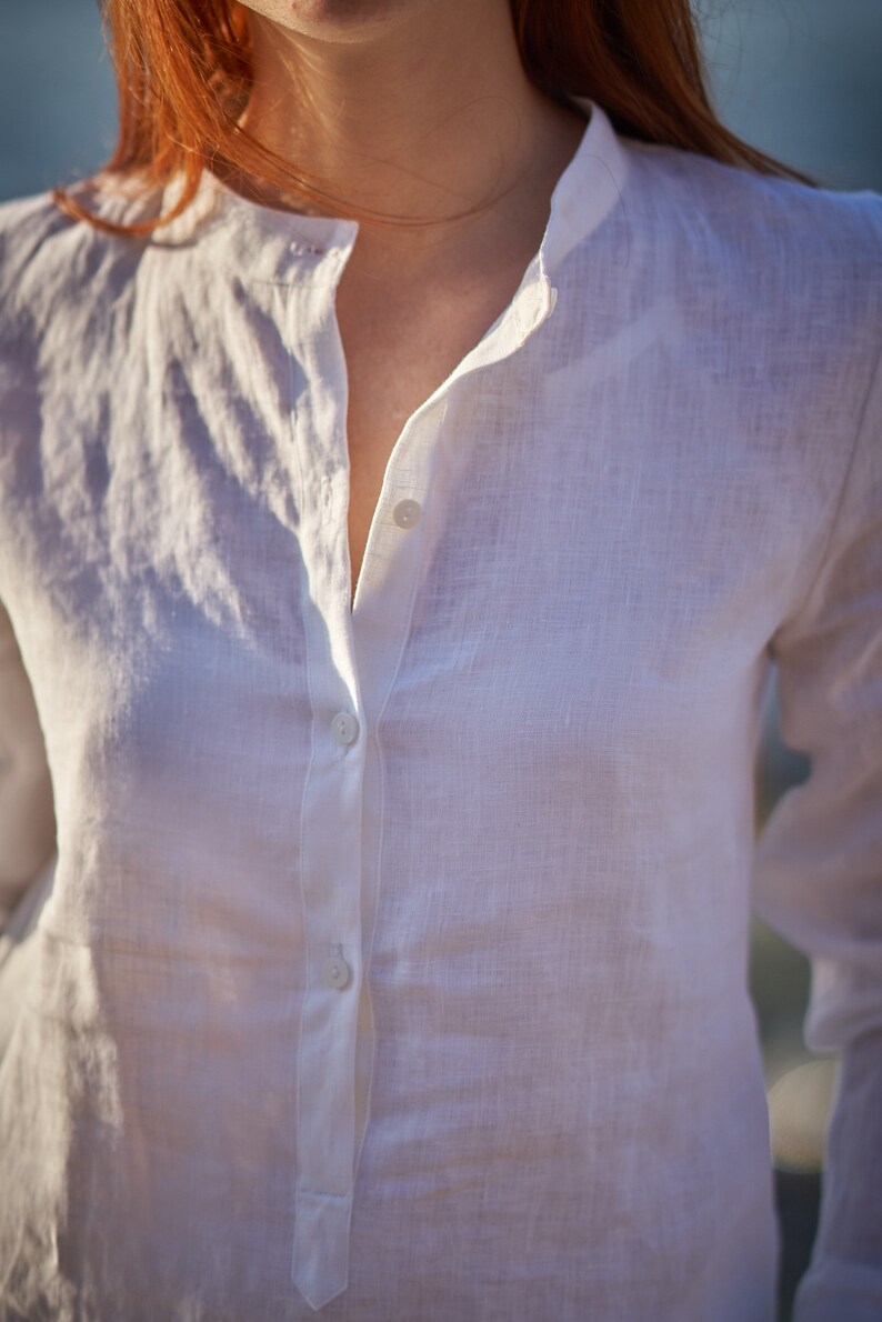 Maxi Shirt Dress Linen Beach Dress Modest Linen Dress Linen Etsy