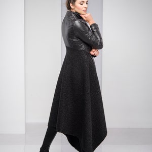 Winter Coat for Women, Plus Size Clothing, Winter Jacket Women, Steampunk Clothing, Black Wool Coat, Plus Size Coat, Hooded Coat, Maxi Coat image 8