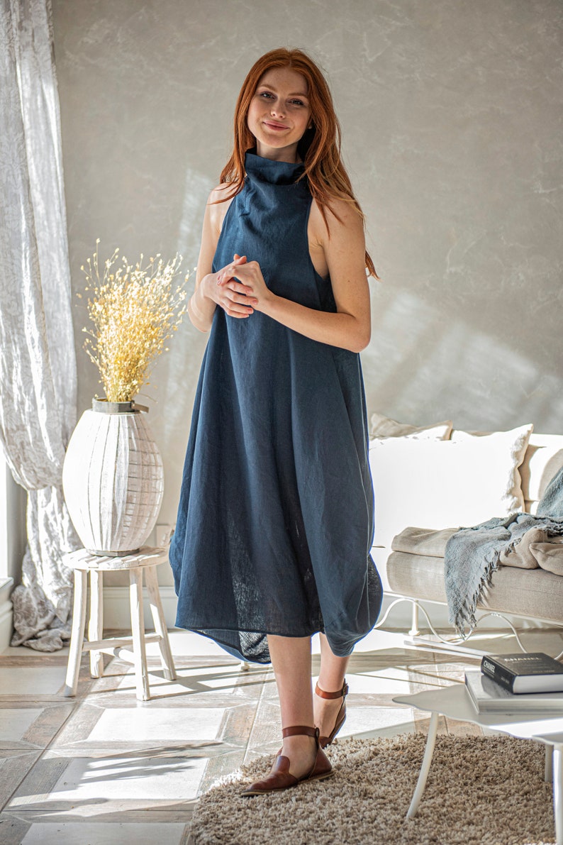 Essentials Linen Bubble Dress main image 1