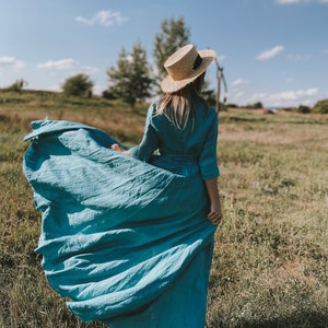 Long Wrap Linen Dress, Summer Wrap Maxi Dress, Linen Dress for Women, Linen Wrap Dress, Linen Maxi Dress, Linen Clothing, Plus Size Clothing