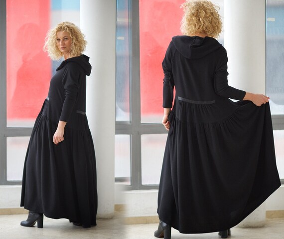 hoodie maxi dress plus size
