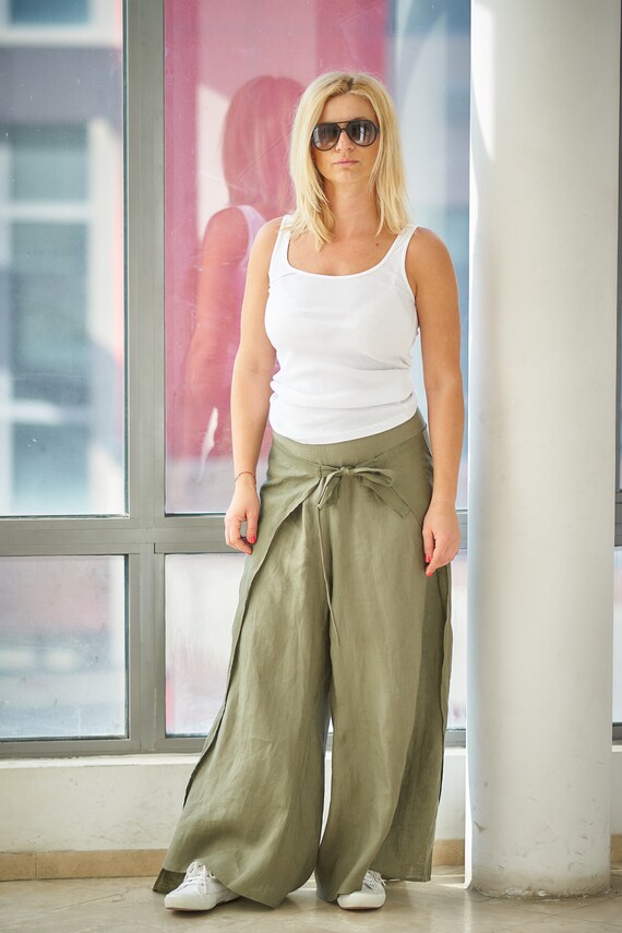 plus size wrap pants
