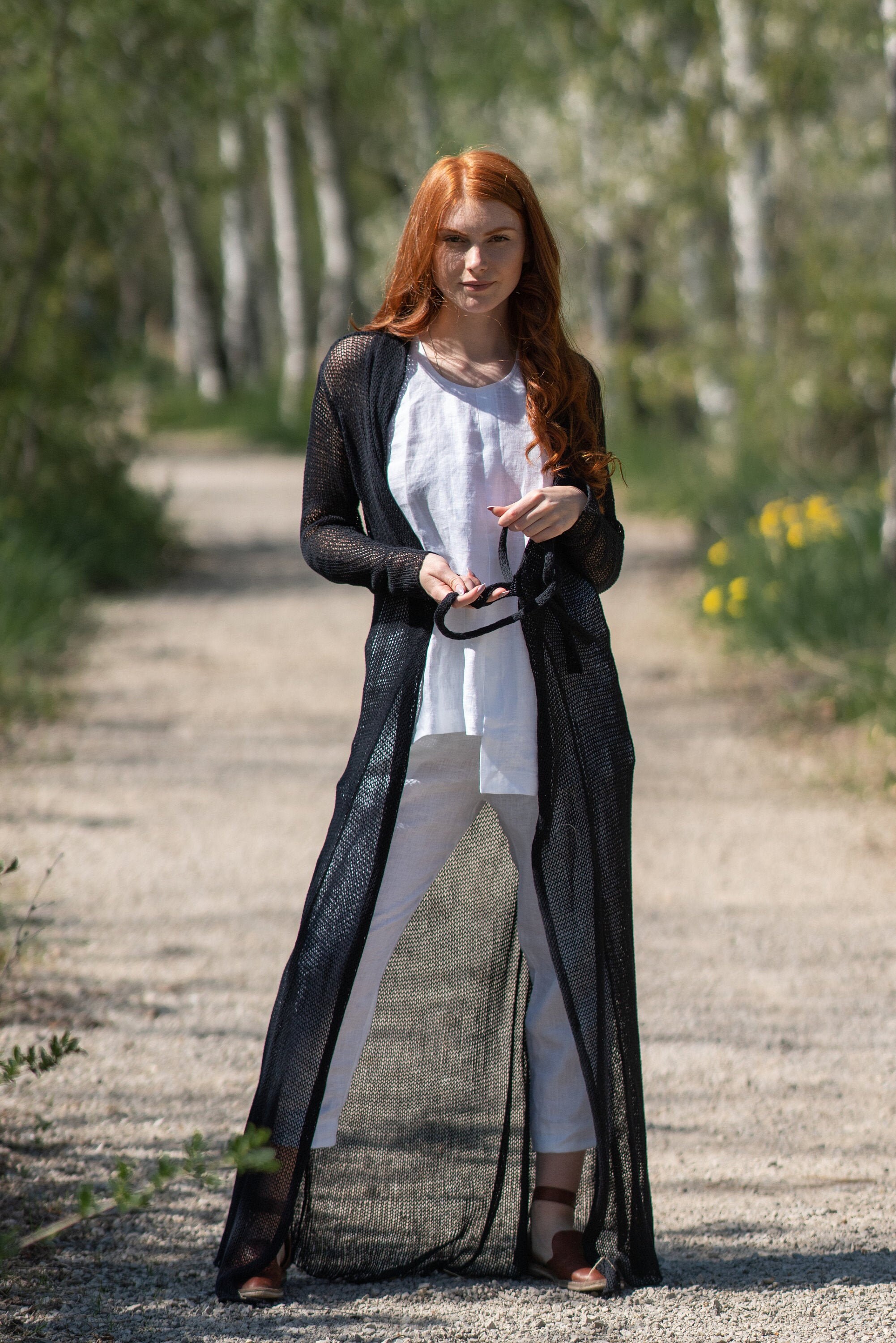 black summer cardigan
