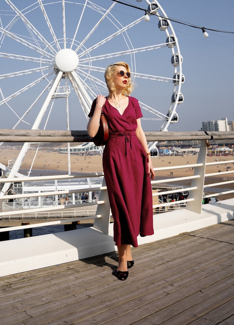 Elevate your wardrobe with our versatile and chic linen dress, designed for both comfort and style. Made from 100% pure linen, this dress is the perfect choice for warm-weather days, offering breathability and a natural elegance