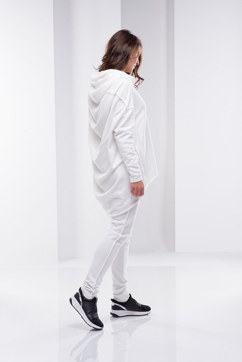 Hooded Sweatsuit Women Sweatshirt and Sweatpants Set White Etsy