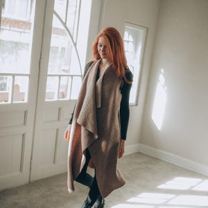 Asymmetric Wool Vest for Women, Winter Clothing, Sleeveless Fall Jacket