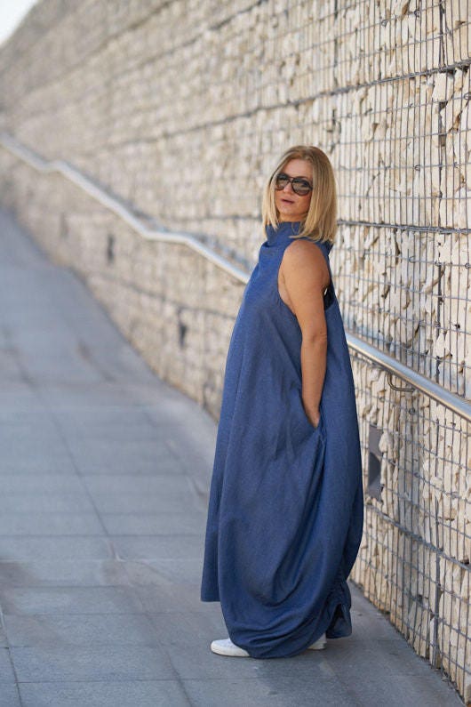 long lace dresses Women's Meant for This Ivory Openwork Sleeve Maxi Dress | Size: L Color:True Indigo core dress or no bra Cobb Salad Recipe
