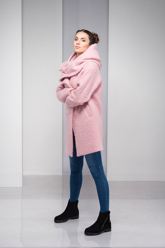 pink plus size winter coats