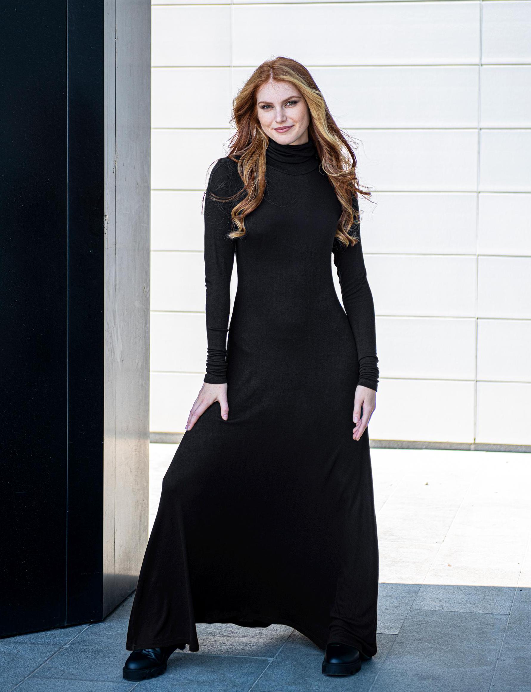 Maxi Bodycon Turtleneck Dress