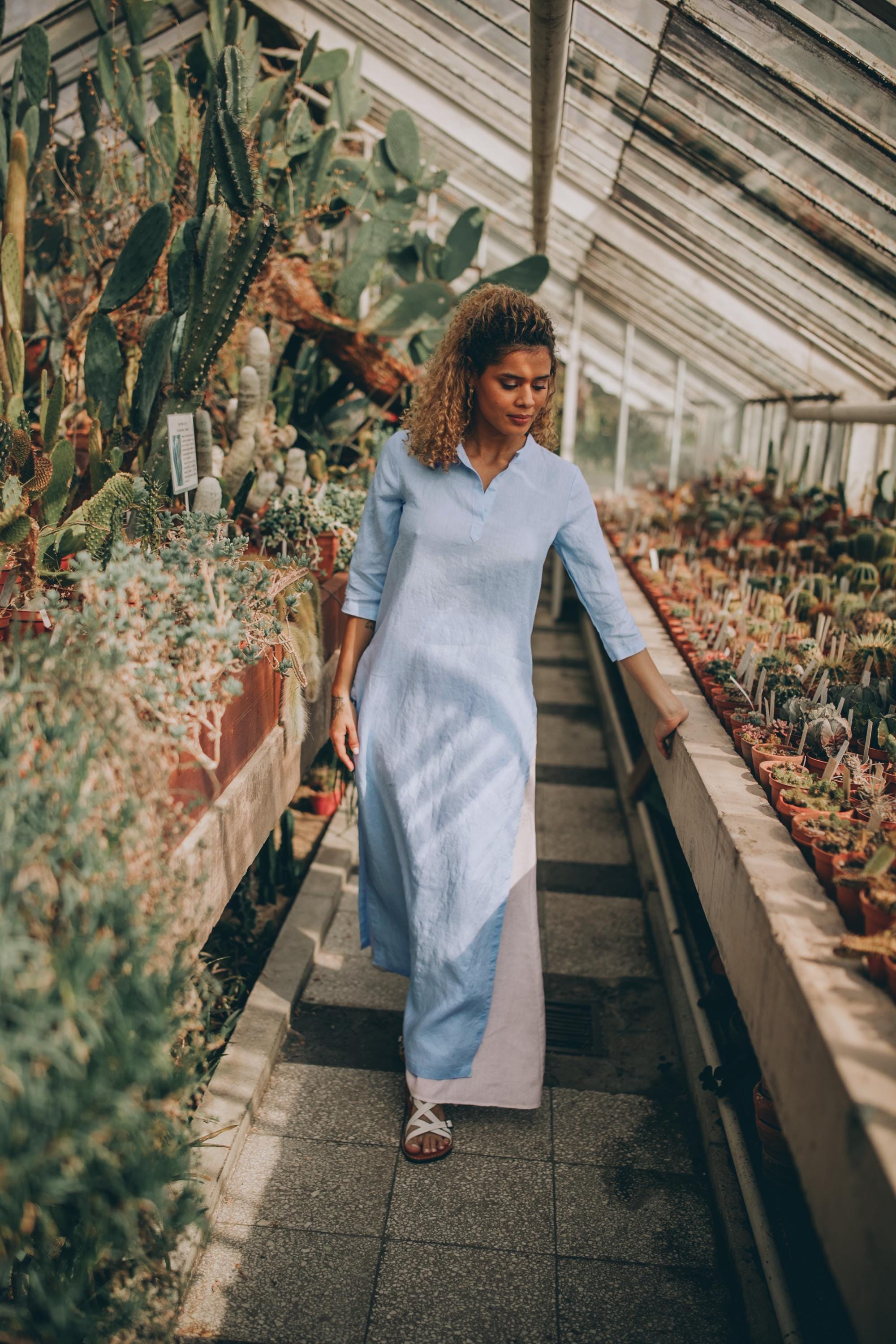 light blue tshirt dress Madison LeCroy's Light Blue Belted Shirt Dress
