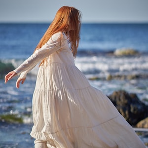 Linen Maxi Dress, Plus Size Wedding Dress, Linen Dress, Linen Kaftan, Linen Wedding Dress, Linen Abaya, Women Linen Clothing Plus Size