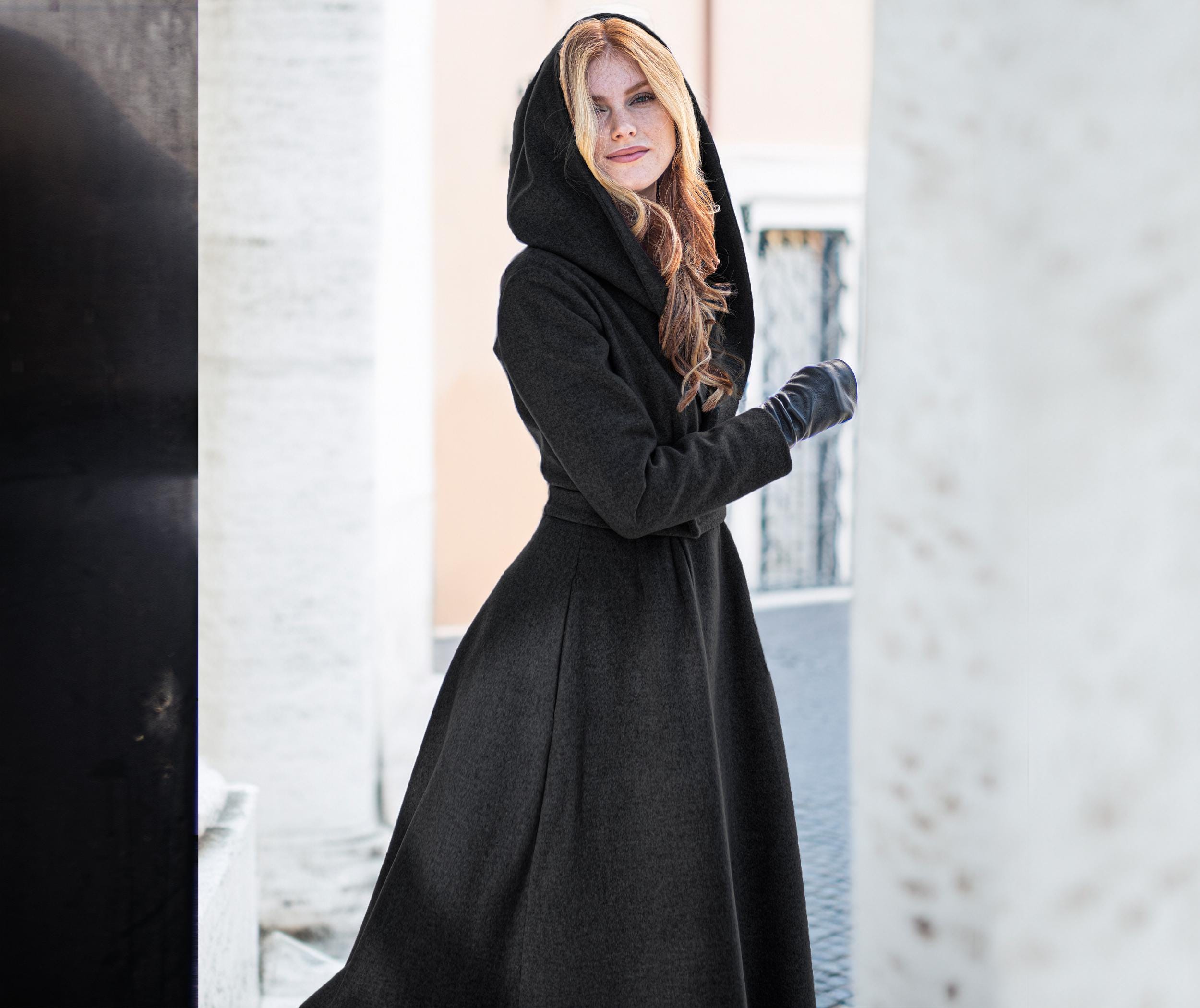 Long Black Winter Coat Women - Etsy