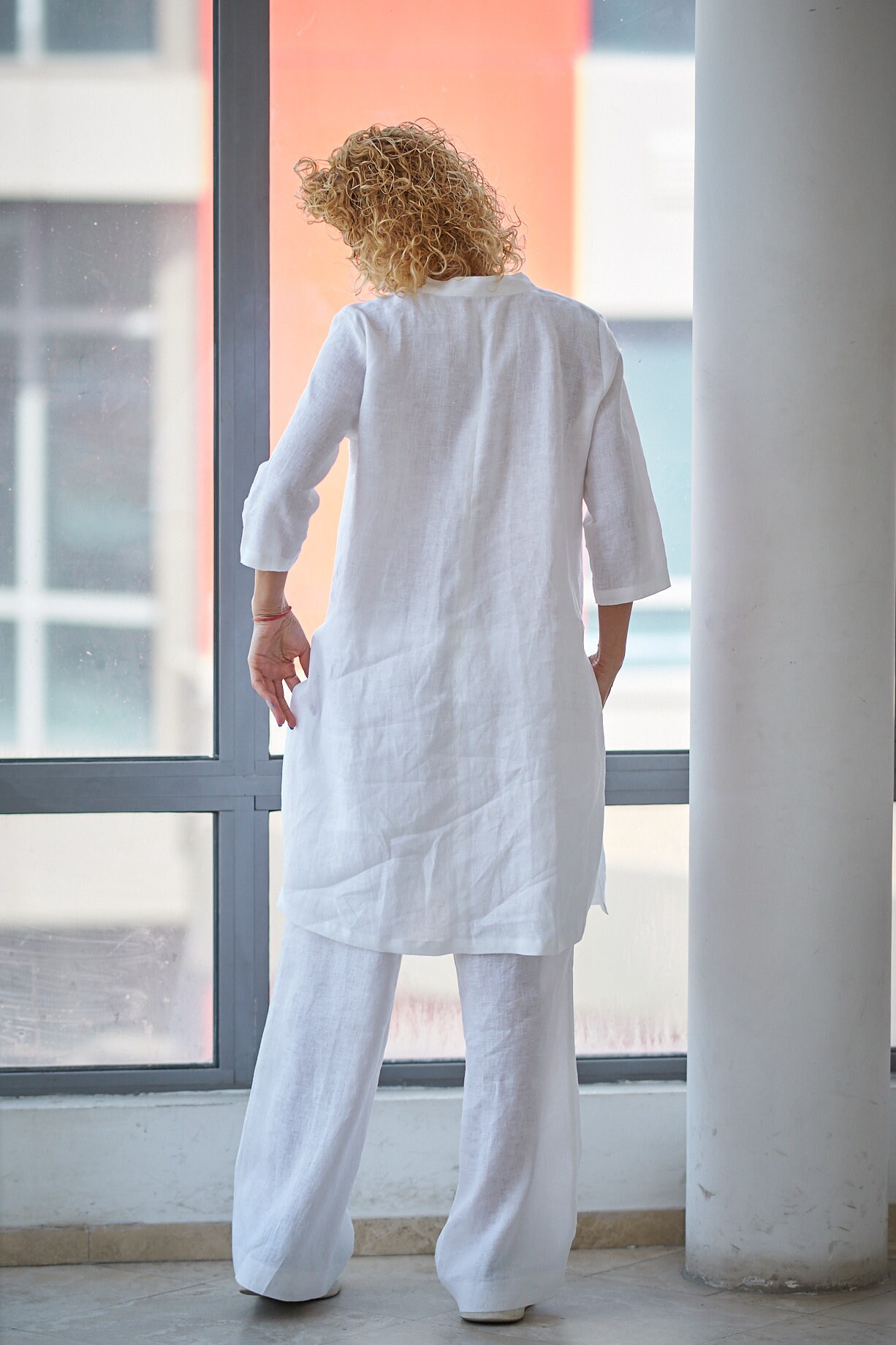 White Linen Tunic Top, Bohemian Style, Plus Size Shirt - Etsy