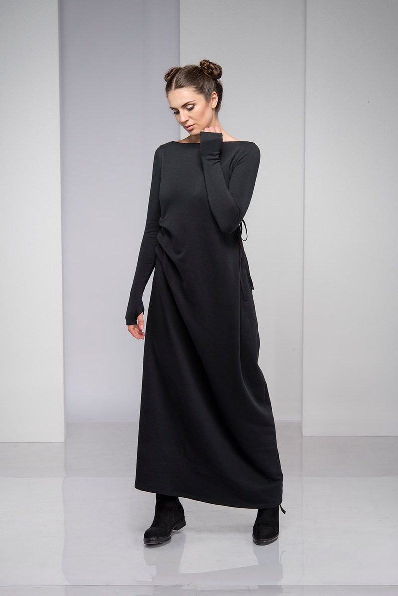 Winter Maxi Dress Black Maxi Dress Dress for Women Plus | Etsy