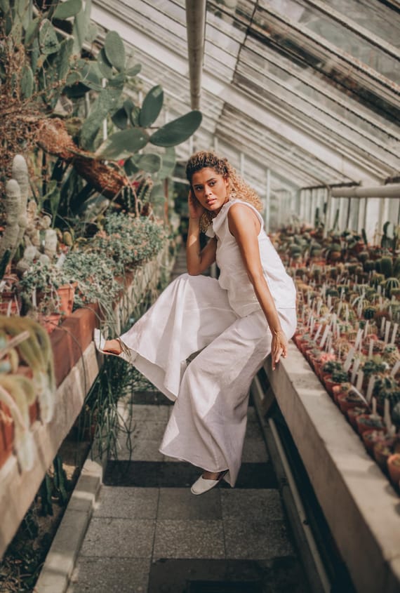 Wide Leg Linen Palazzo Pants: Boho Summer Clothing