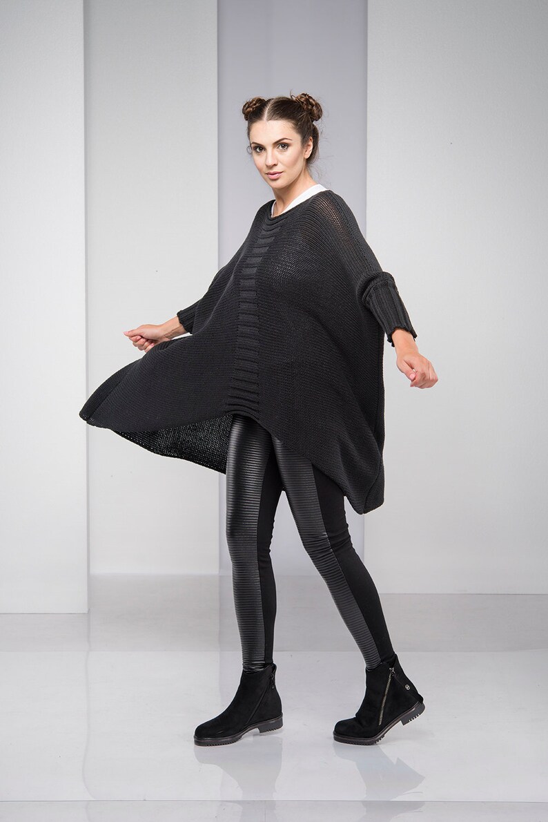 Black Pullover Winter Sweater Plus Size Clothing Black Sweater Sweater For Women Warm Sweater Women Pullover Loose Knit Sweater