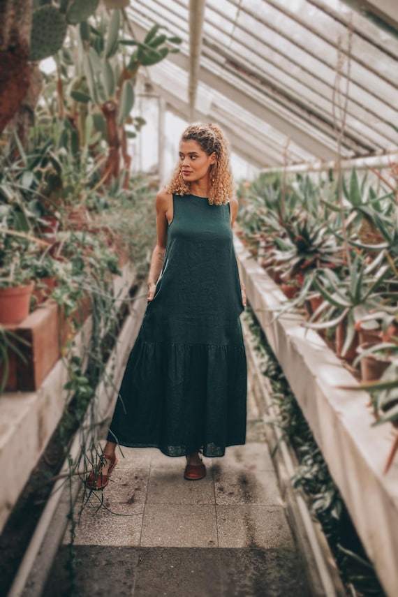 summer midi dress green Midi Dresses Solem Midi Dress Dark Green Floral Size 2