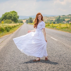 Linen Dress, Linen Maxi Dress, Linen Wedding Dress, Victorian Dress, Boho Maxi Dress, Linen Kaftan, Wrap Linen Dress, Plus Size Clothing image 2