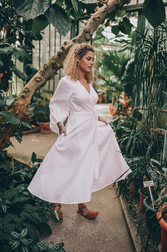 fit & flare linen-blend midi dress Fit & Flare Linen-Blend Midi Dress main image 0