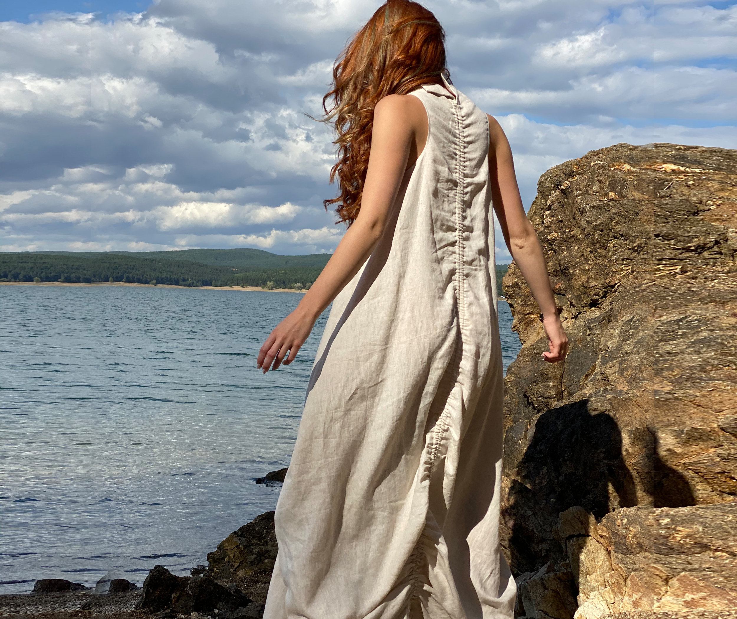Linen Maxi Dress Natural Linen Dress 